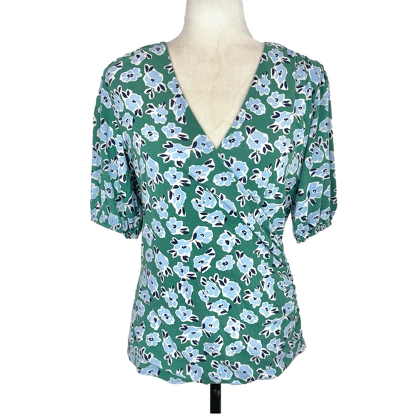 Max Cocos green floral wrap blouse - Picture 1 of 5